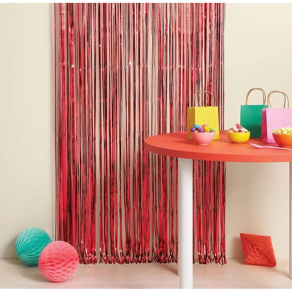 Fringe Backdrop Teal Spritz 3' x 8' ft. Fun Party Event Decor